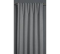 Sehlbach Rideau prêt à Poser avec Bande pour Rideaux, Structure Blackout, Gris argenté, 140 x 245 cm Rideaux, Économie d'énergie en Hiver, Antichaleur en été, Absorption Acoustique, Certifié Oeko-Tex