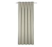 Sehlbach Rideau prêt à Poser avec Bande pour Rideaux, Structure Unie, Beige, 135 x 175 cm, Rideaux, Tissu Opaque, Élégance Naturelle, Bande intégrée, Fixation Facile, Certifié Oeko-Tex