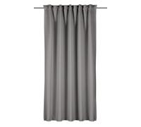 Sehlbach Rideau prêt à Poser avec Bande pour Rideaux, Structure Unie, Gris, 135 x 245 cm, Rideaux, Tissu Opaque, Élégance Naturelle, Bande intégrée, Fixation Facile, Certifié Oeko-Tex