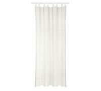 Sehlbach Rideau prêt à Poser avec Passants, Coton uni, Blanc, 135 x 255 cm Rideaux, Tissu Opaque, Décoration Simple, Souplesse d'adaptation