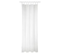 Sehlbach Rideau prêt à Poser avec Passants, Lin d'herbe, Blanc, 135 x 245 cm, Rideaux, Texture élégante, Opaque, Facile à Poser, Certifié Oeko-Tex, Personnalisation