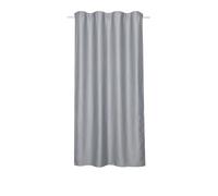 Sehlbach Rideau prêt à Poser, Bande pour Rideaux, Blackout Structure Brillante, Gris argenté, 135 x 175 cm, Économie d'énergie en Hiver, Antichaleur en été, Absorption Acoustique, Certifié Oeko-Tex