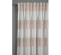Sehlbach Rideaux prêts à Poser avec Bande pour Rideaux, Rayures en Bloc, Rose, 140 x 175 cm Rideaux, Translucides, Opaques, Dessin Tendance, Plis Parfaits, Certifiés Oeko-Tex