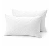 Sei Design Pack de 2 oreillers Classic Dream“, Microfibre 40 x 60 cm, Blanc, matelassé