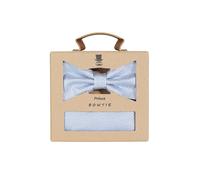 SEIDENFALTER Coffret cadeau - Nœud papillon et pochette de costume bleu clair