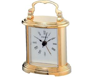 Seiko QHE109G Horloge de bureau Réveil doré