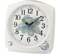 Seiko QHP012W Réveil avec chant d'oiseau blanc