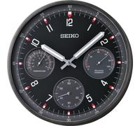 Seiko QXA823K Horloge murale Thermomètre Hygromètre Anthracite/Noir