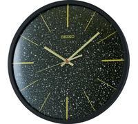 Seiko QXA828K Horloge murale à quartz silencieuse noire/or