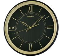 Seiko QXA834K Horloge murale à quartz avec marche silencieuse noir/or