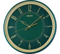 Seiko QXA834M Horloge murale à quartz avec marche silencieuse vert/or