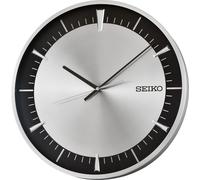 Seiko QXA840S Horloge murale à quartz silencieuse argentée/noire