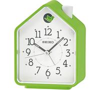Seiko Réveil en Plastique avec trotteuse silencieuse, Vert, Réveil