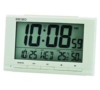 Seiko Réveil LCD Blanc Standard