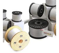 Seiletech.de Câble en acier inoxydable AISI 316 - 3 mm - 60 m - 7 x 19 souple - Câble métallique inoxydable - Industriel, voile, transport, balustrade - Sylviculture