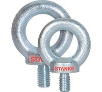 Seilwerk STANKE 15x Boulon à œil mâle galvanisé M10, anneau de levage à épaulement à tige 10 mm