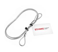 Seilwerk STANKE Câble d'Acier Galvanisé avec Boucle en Revêtement PVC 4 mm 6x7 Longueur 2 m
