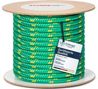 Seilwerk STANKE Corde polypropylène bleue avec fils marqueurs jaunes 20mm 50 m - Corde à linge extérieur - Cordeau épaisse pour la construction, le transport, le bateau