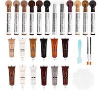 SEISSO 12 Couleurs Bouche-Pores Pour Bois,12 Couleurs Feutre Retouche Bois | Kit Reparation Parquet, Réparation de Rayures Frottement Décoloration Les Fissures Trous
