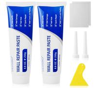 SEISSO Enduit de Rebouchage Blanc 2×250g, Pâte de Réparation Murale | Séchage Rapide, Enduit de Rebouchage Prêt à l’emploi qui Répare Efficacement Rayures, Trous, Fissures, Graffitis Sur Murs