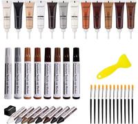 SEISSO Kit de réparation pour bois, kit de réparation pour planchers composites,marqueur pour meubles,pour réparer les rayures, les armoires et percer des trous