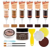 SEISSO Kit Reparation Parquet, Mastic Bois Blanc, Bouche-Pores Pour Bois | 25g Huile De Cire, Réparation de Rayures Frottement Décoloration Les Fissures Trous