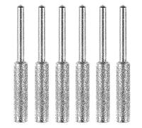 SEIWEI Lot de 6 fraises d'affûtage pour tronçonneuse, plaqué titane, 4 mm