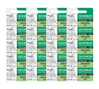 Seizaiken 317 SR516SW Lot de 20 piles pour montres 1,55 V, oxyde d'argent 0 % Hg, fabriquées au Japon par Seiko