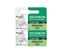 Seizaiken 373 SR916SW 1,55 V 0 % Hg Pile pour montre en oxyde d'argent (2 piles) Fabriqué au Japon par Seiko