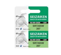 Seizaiken 397 SR726SW 1,55 V 0 % Hg Piles pour montres à oxyde d'argent (2 piles) fabriquées au Japon par Seiko