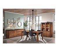 Séjour Complet Effet Bois Manguier Foncé et Noir - STALONE - ALTOBUY Marron G