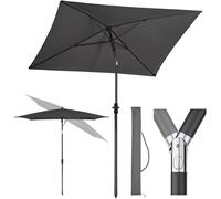 Sekey 180 × 125 cm - Avec housse de protection - Parasol de balcon, de jardin, de terrasse, protection solaire UPF50+, inclinable, réglable en hauteur - Rectangulaire