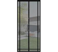 Sekey 90x220cm Rideau Magnétique Anti-Insectes Idéal pour Porte de Balcon, Porte de Cave, Porte de Terrasse (Découpable en Hauteur et Largeur) Grâce au Montage Facile, Noir