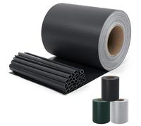 Sekey Bandes brise-vue en PVC pour tapis à double barre, 35 m x 19 cm, 26 clips de fixation, clôture brise-vue, anti-UV, résistant aux intempéries, protection contre le vent pour le jardin, anthracite