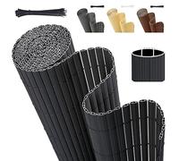 Sekey Brise Vue Balcon, Canisse PVC avec Serre-Câbles, Solide Opaque Imperméable Brise-Vue Jardin Clôture, Facile à Poser, 80 x 500 cm, Anthracite
