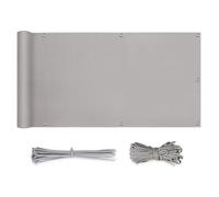 Sekey Brise-Vue pour Balcon Couverture de confidentialité Écran Polyster avec Attaches de câble et Cordons, 75 x 300 cm Gris Clair