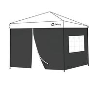 Sekey Lot de 2 parois latérales avec fenêtre pour tonnelle de 3 x 3 m (L x H x H) - en Polyester imperméable - Noir (sans tonnelle)