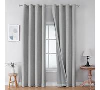 Sekey Lot de 2 Rideaux occultants avec œillets - 140 x 245 cm (l x H)