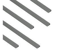 Sekey Lot de 5 profilés de finition pour brise-vue PVC clôture 1 mètre chacun Gris