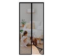 Sekey Moustiquaire de porte contre les griffures des chats, en fibre de verre, rideau magnétique, protection contre les insectes, bande sur le dessus de 3,8 cm, installation facile sans perçage, 85 x