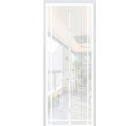 Sekey Moustiquaire découpable pour porte de balcon, magnétique et autocollante, sans perçage, pour portes de balcon, de terrasse et de chambre, 100 x 220 cm, blanc
