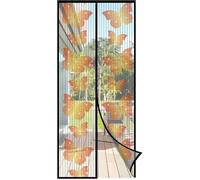 Sekey Moustiquaire magnétique pour porte de balcon, 110 x 210 cm, sans perçage, aimants plus puissants que le classique, translucide, indéchirable, résistante aux intempéries, durable, bande
