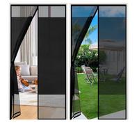 Sekey Moustiquaire Noir - Protection Insectes Sans Perçage, Occultant et Aéré pour Balcon & Chambre, 100x210 cm
