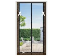 Sekey Moustiquaire Porte Fenêtre Magnétique Découpable - Bandes à Clip Cousues Double Côté| Sans Perforation| 4cm Scratch Haut, Insecte Protection pour Balcon/Terrasse/Chambre, 80x210cm, Noir