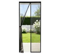 Sekey Moustiquaire pour porte de balcon, protection magnétique contre les insectes, rideau de porte, moustiquaire, 80 x 220 cm, Noir