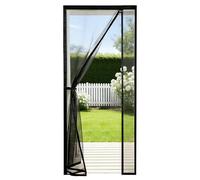Sekey Moustiquaire pour porte de balcon, rideau magnétique, pour ouverture latérale, installation facile, sans perçage, 90 x 210 cm, noir