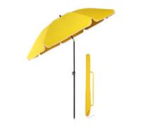 Sekey Parasol 180 cm avec Housse de Protection, Parasol de Plage Inclinable et Hauteur Réglable, pour Balcon, Jardin et Plage, Tissu Recy RS UPF50+