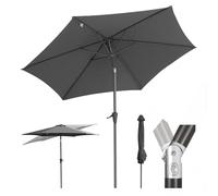 Sekey Parasol 200 cm avec manivelle et inclinaison, Parasol Balcon avec Protection UV 50+, pour Balcon Terrasse Jardin