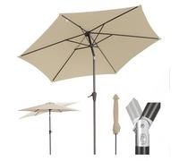 Sekey Parasol 200 cm avec manivelle et inclinaison, Parasol Balcon avec Protection UV 50+, pour Balcon Terrasse Jardin