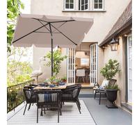 Sekey Parasol Balcon Rectangulaire 200×125 cm Parasol de jardin avec sac de transport Angle d'inclinaison et hauteur réglables Protection solaire UPF 50